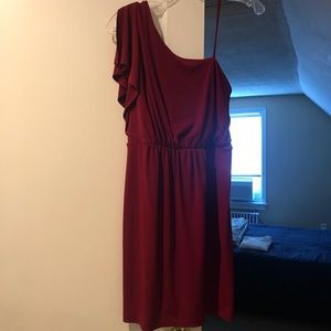 DONATED | Sweet Storm Red One Shoulder Dress ❤️